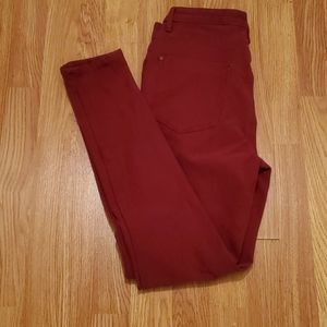 Ox Blood High Waisted Skinny Jeans Sz 30